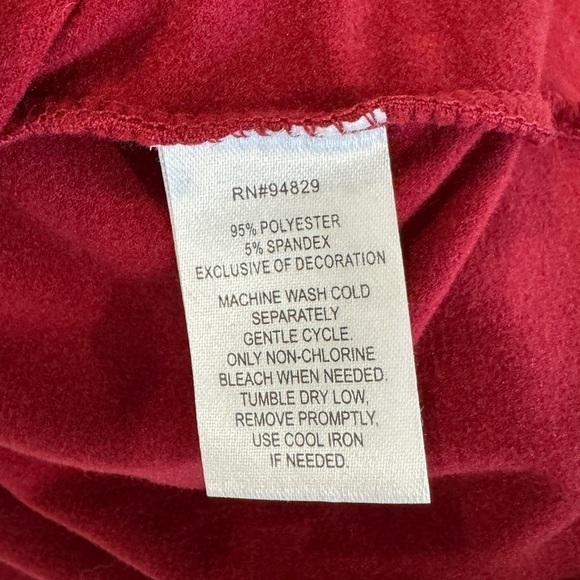 Derek Heart Long Sleeve Hooded Red Dress (S) - Picture 5 of 5